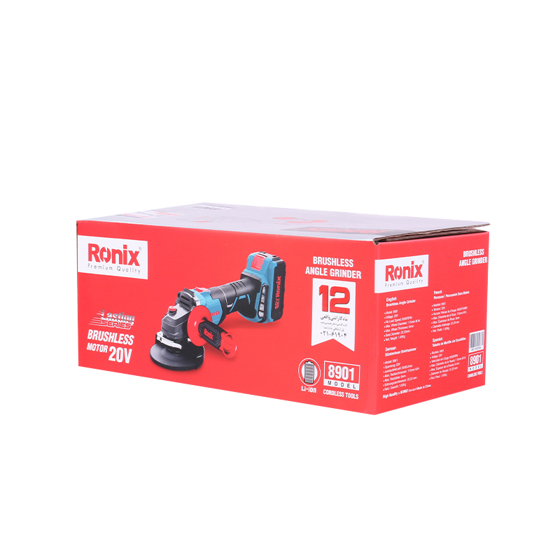 Ronix 8901 20V Brushless Grinding Cutting Li-ion 115mm Cordless Battery Mini Angle Grinder